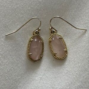 Kendra Scott Pink and Gold Elisa Earrings